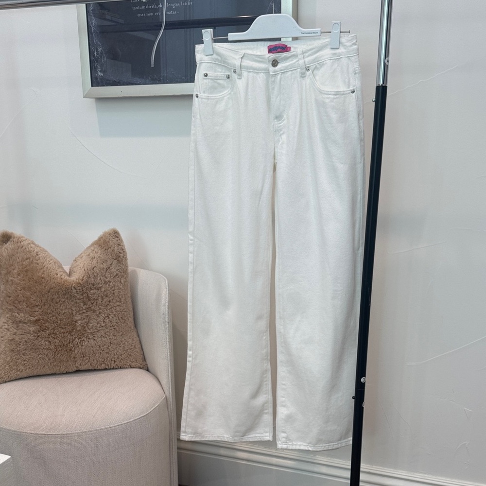 Edikted Women's Cream Straight Leg Jeans